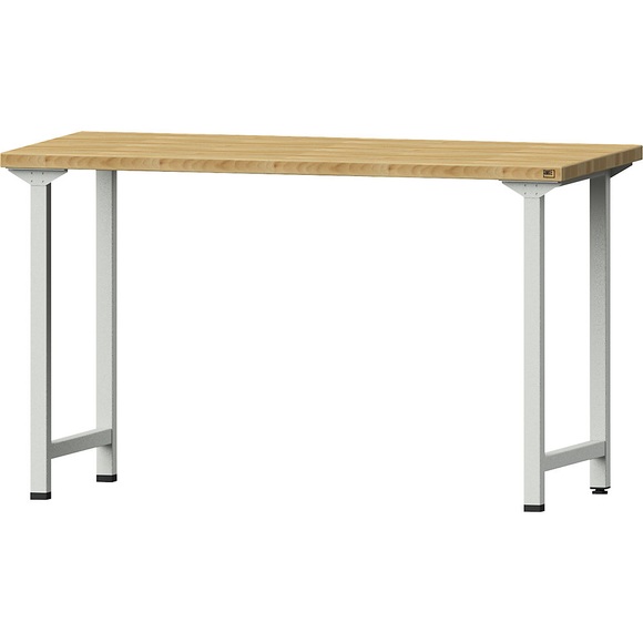 ANKE Werkbank, stabil Grundmodell BxT 1500 x 700 mm, Buchemassivplatte, Höhe 890 mm