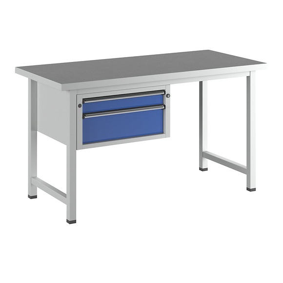 ANKE Werkbank, stabil 2 Schubladen, Breite 1500 mm Universalplatte