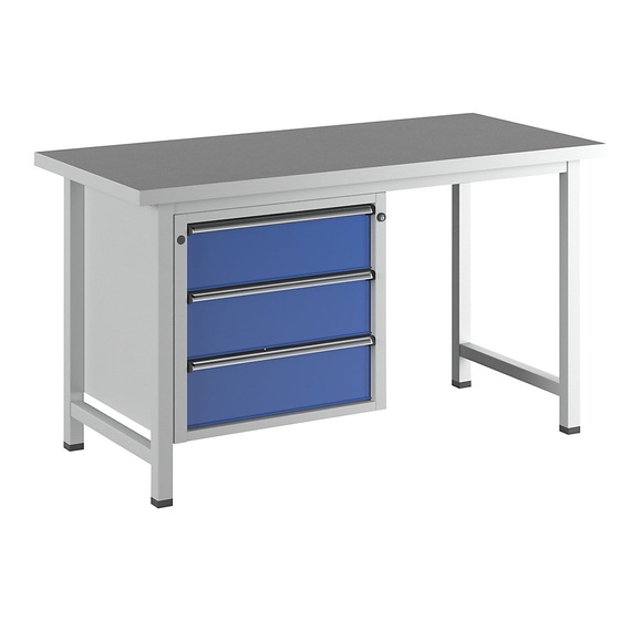 ANKE Werkbank, stabil 3 Schubladen, Breite 1500 mm Universalplatte