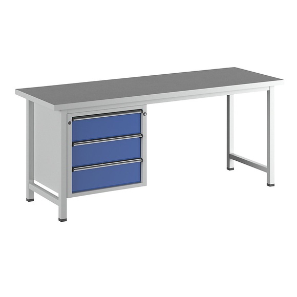 ANKE Werkbank, stabil 3 Schubladen, Breite 2000 mm Universalplatte