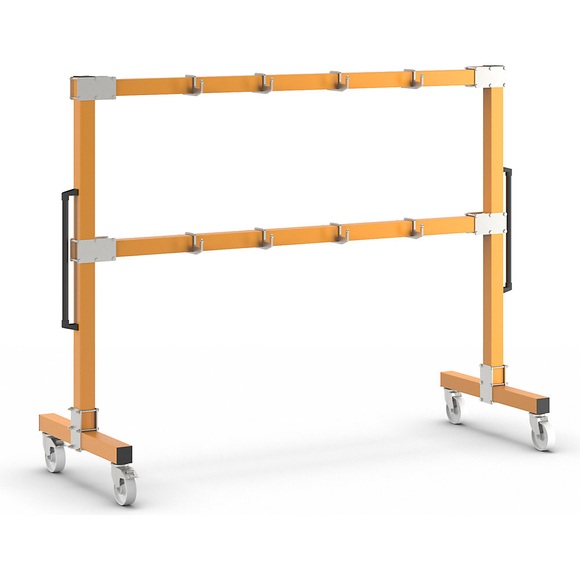 EUROKRAFT Anschlagmittel-Garderobe fahrbar Länge 2500 mm