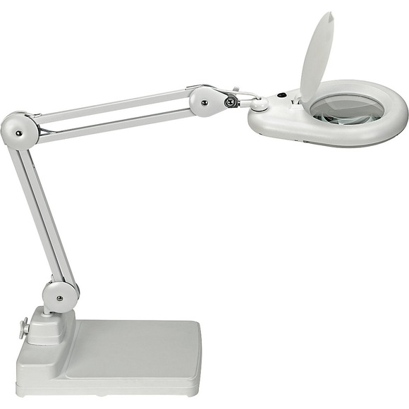 MAUL LED-Lupenleuchte MAULviso mit Standfuß weiß