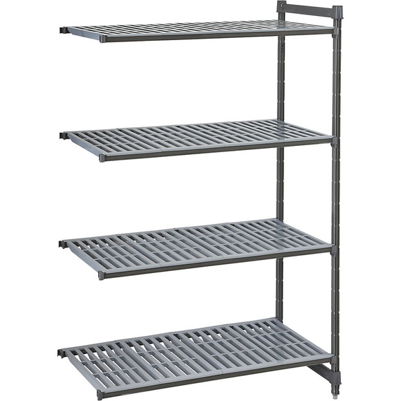 Kunststoff-Steckregalsystem Fachboden-BxT 835 x 610 mm Anbauregal, Breite 875 mm, Boden geschlitzt