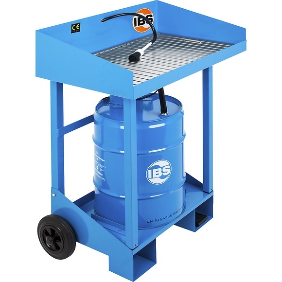 Kleinteilereiniger mobil, für Fassgröße 50 l Gerät einzeln Arbeitsbreite x -tiefe x -höhe 790 x 490 x 920 mm