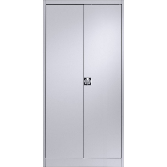 mauser Stahlschrank mit Flügeltüren 4 Fachböden, T 500 mm weißaluminium
