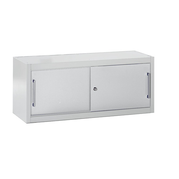 mauser Schiebetürschrank als Aufsatz für Breite 1200 mm HxBxT 500 x 1200 x 420 mm, lichtgrau