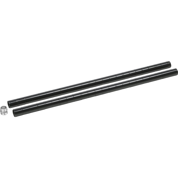 Pfosten für Tischwagen, Länge 1200 mm, schwarz