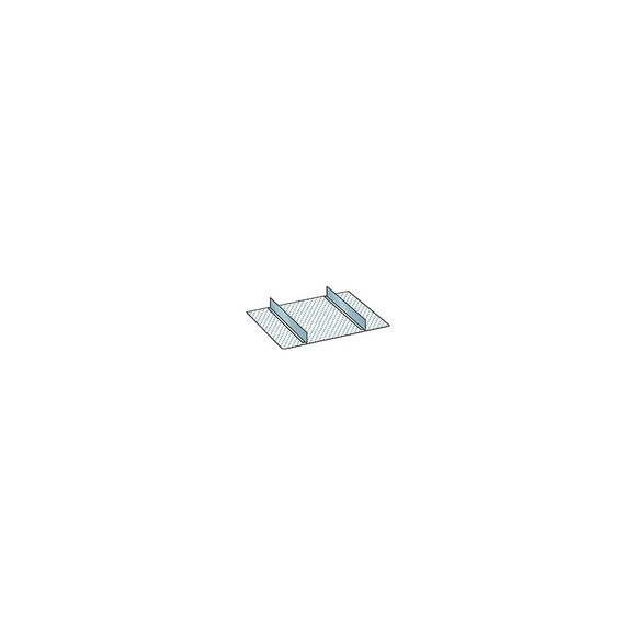 Lista Einteilungs-Set für Schubladenmaße 459 x 459 mm Aluminium 2 Trennwände, Fronthöhe 200 mm