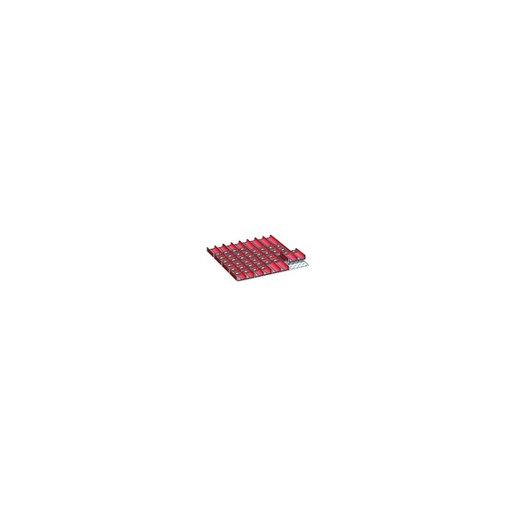 Lista Einteilungs-Set für Schubladenmaße 612 x 612 mm 16 Muldenteile 40 Muldenwände, 2-teilig Ø 70 mm