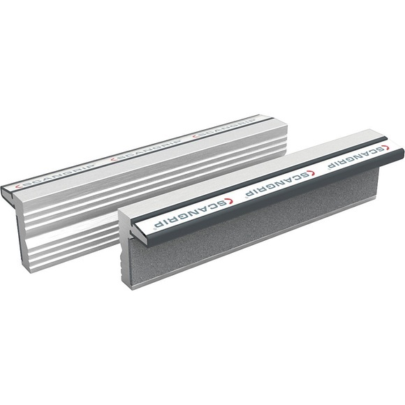Magnet-Schraubstockbacken neutrale Schutzbacken aus gehärtetem Aluminium, 1 Paar Backenbreite 125 mm