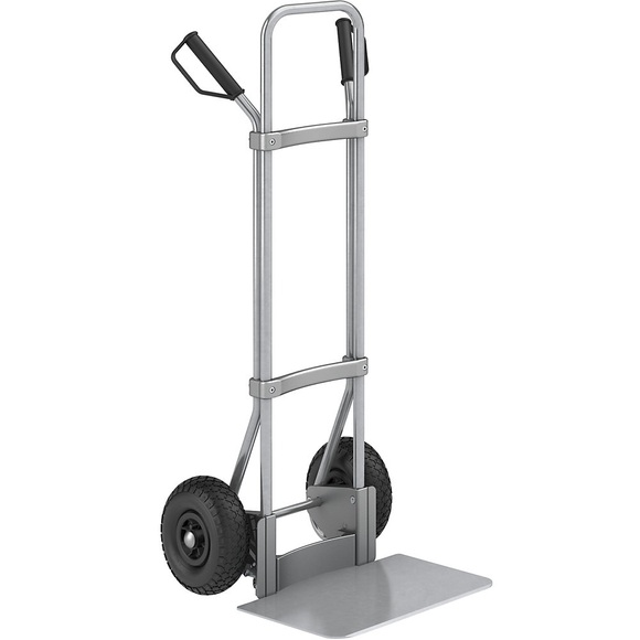 EUROKRAFT Stahl-Sackkarre, verzinkt Schaufel-BxT 450 x 350 mm, verzinkt Luftbereifung, ab 5 Stk