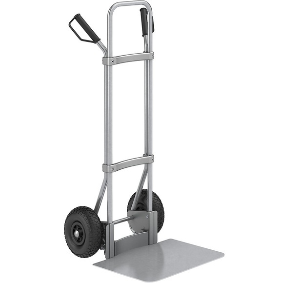 EUROKRAFT Stahl-Sackkarre, verzinkt Schaufel-BxT 450 x 500 mm, verzinkt Luftbereifung, ab 2 Stk