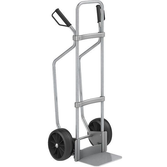 EUROKRAFT Sackkarre GO mit Kufen, verzinkt Schaufel-BxT 280 x 250 mm, verzinkt Vollgummibereifung, ab 5 Stk