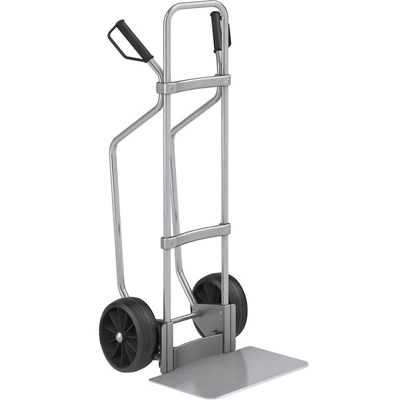 EUROKRAFT Sackkarre GO mit Kufen, verzinkt Schaufel-BxT 450 x 350 mm, verzinkt Vollgummibereifung, ab 5 Stk