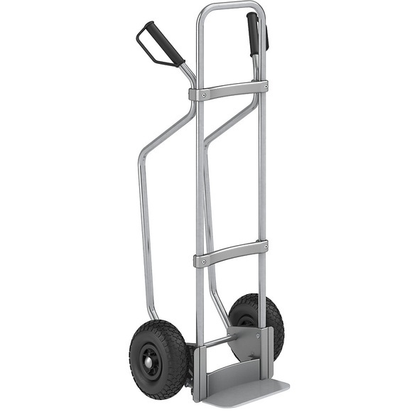 EUROKRAFT Sackkarre GO mit Kufen, verzinkt Schaufel-BxT 280 x 140 mm, verzinkt Luftbereifung