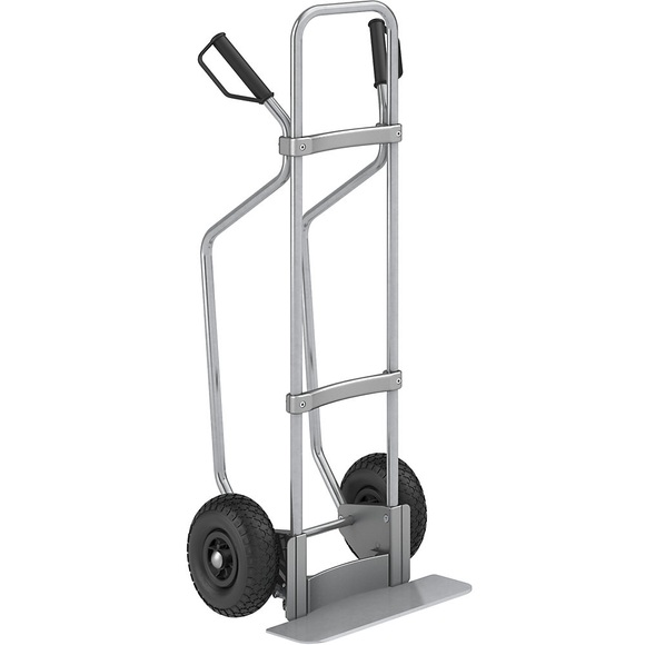 EUROKRAFT Sackkarre GO mit Kufen, verzinkt Schaufel-BxT 450 x 160 mm, verzinkt Luftbereifung, ab 5 Stk