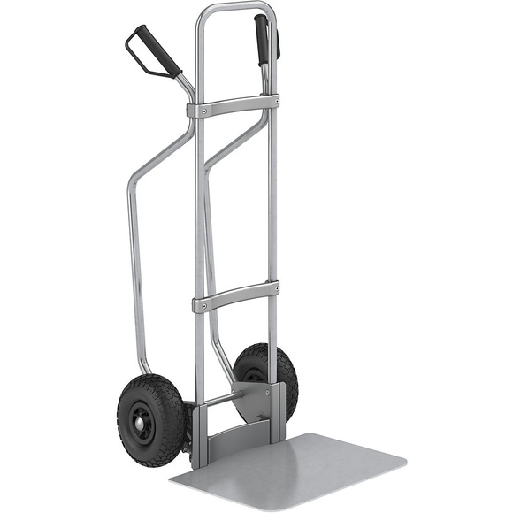 EUROKRAFT Sackkarre GO mit Kufen, verzinkt Schaufel-BxT 450 x 500 mm, verzinkt Luftbereifung, ab 2 Stk