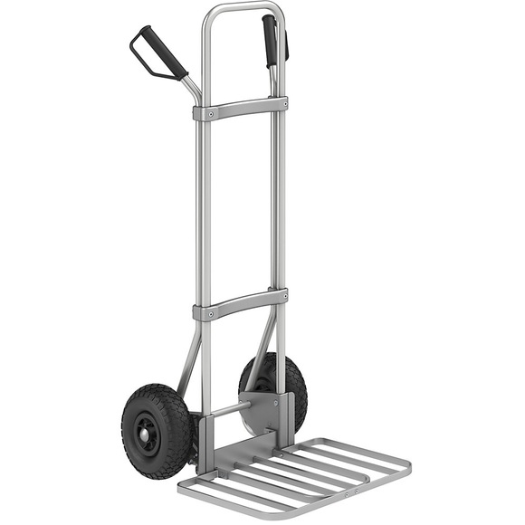 EUROKRAFT Aluminium-Sackkarre GO Paketschaufel-BxT 430 x 450 mm, Alu Luftbereifung, ab 2 Stk