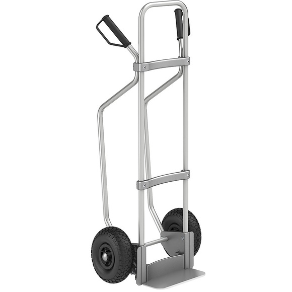 EUROKRAFT Aluminium-Sackkarre GO mit Kufen Schaufel-BxT 280 x 140 mm, Alu Luftbereifung, ab 5 Stk