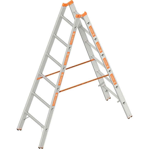 Sprossen-Stehleiter beidseitig begehbar 2 x 6 Sprossen