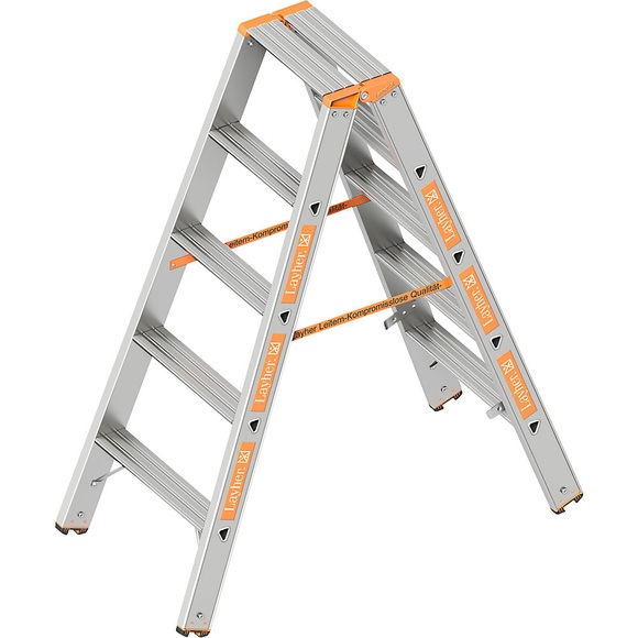 Stufen-Stehleiter beidseitig begehbar 2 x 5 Stufen