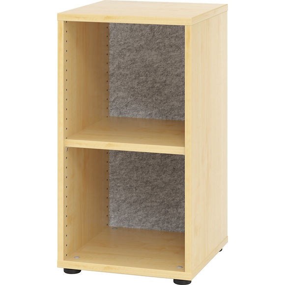 ANNY-AC - Regal mit Akustik-Rückwand HxBxT 748 x 400 x 400 mm, 1 Fachboden Ahorn-Dekor