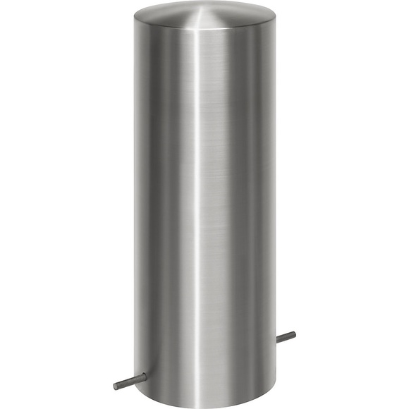 Edelstahl-Sperrpfosten Ø 306 mm, Flachkopf zum Einbetonieren, Höhe 1000 mm