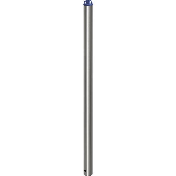 Edelstahl-Sperrpfosten Ø 60 mm, Kettenkopf zum Einbetonieren, herausnehmbar