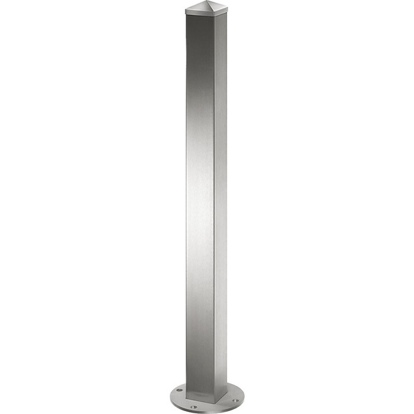 Edelstahl-Sperrpfosten 70 x 70 mm, Spitzkopf zum Aufdübeln