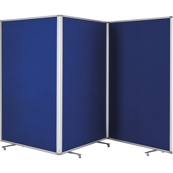 magnetoplan Präsentationswand faltbar und mobil HxBxT 1800 x 3610 x 370 mm