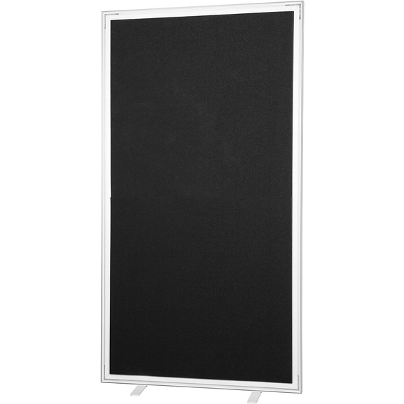 Trennwand easyScreen einfarbig, mit Schallschutz schwarz, Breite 1600 mm