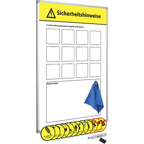 Whiteboard inkl. Sicherheitshinweisen