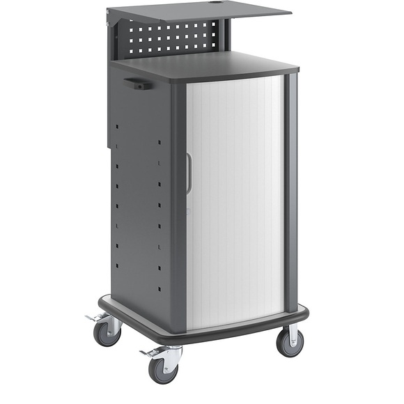 QUIPO Laptopwagen mit Rollladen anthrazitgrau RAL 7016
