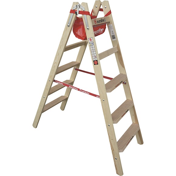 Holz-Stehleiter mit Komfort-Stufen