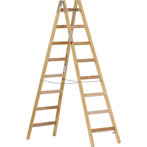 Holz-Sprossen-Stehleiter