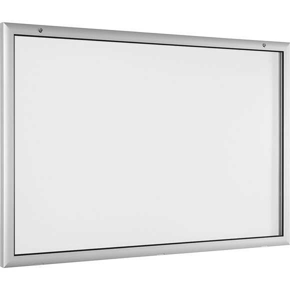Schaukasten für Innen- und Außenbereich Türöffnung um 180° nach unten Übergröße BxH 1600 x 1025 mm, Rückwand reinweiß RAL 9010