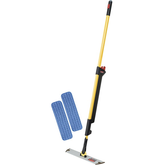 Rubbermaid PULSE™ Bodenreinigungsset Flüssigkeitsbehälter, Mopphalter, 2 Mikrofasermopps Fassungsvermögen 0,6 l