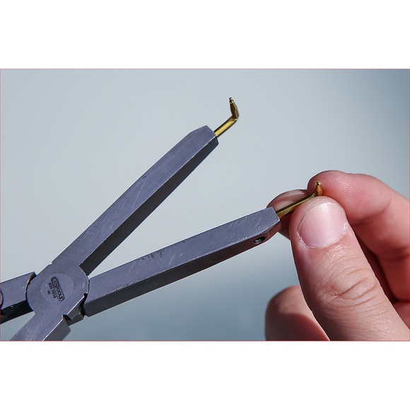 KS Tools Spitzenpaar für Doppelgelenk-Sicherungszangen, 90° gewinkelt Durchmesser 1 mm, ab 20 Stk