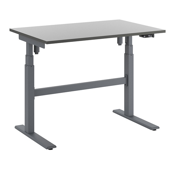 EUROKRAFTpro Arbeitstisch, elektrisch höhenverstellbar HPL-Platte weiß, Tragkraft 200 kg BxT 1200 x 800 mm