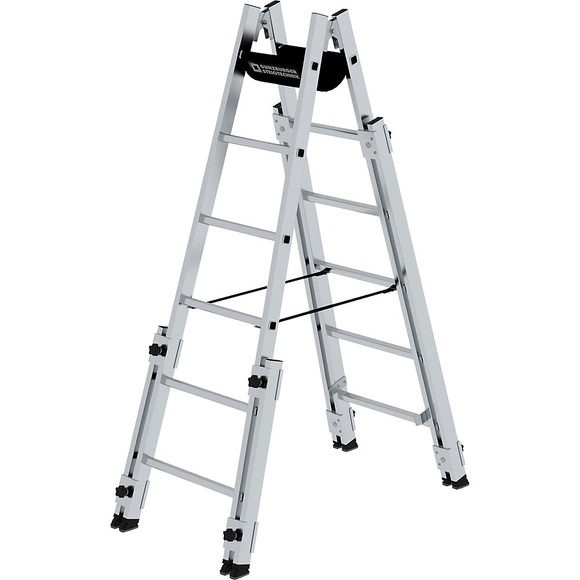 MUNK Alu-Stehleiter treppengängig 2 x 6 Sprossen