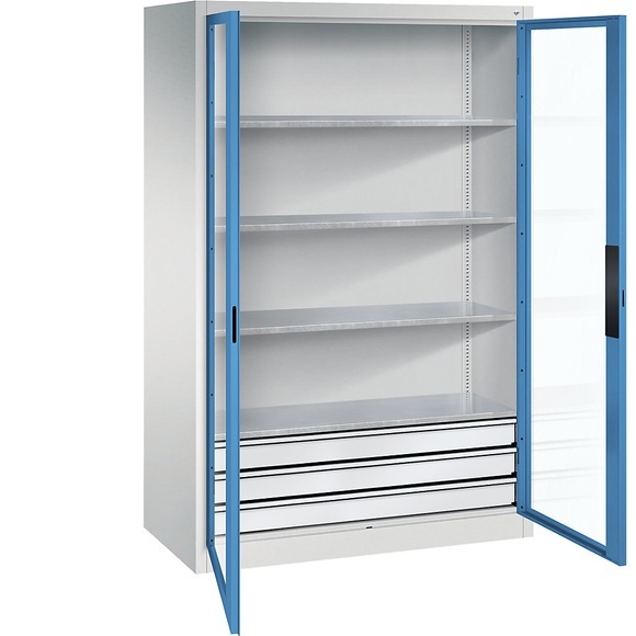 Sichtfenster-Flügeltürschrank