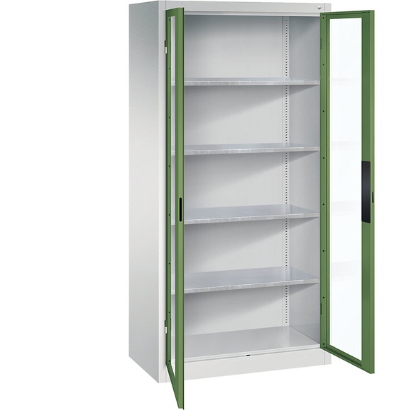 Sichtfenster-Flügeltürschrank