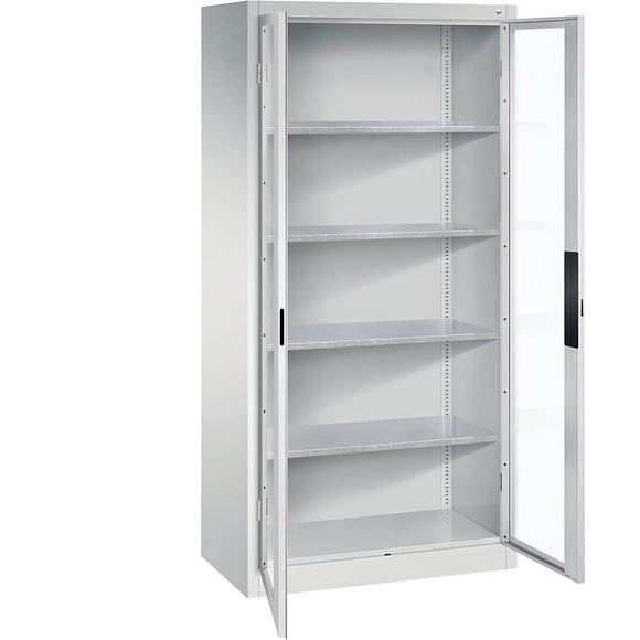 Sichtfenster-Flügeltürschrank
