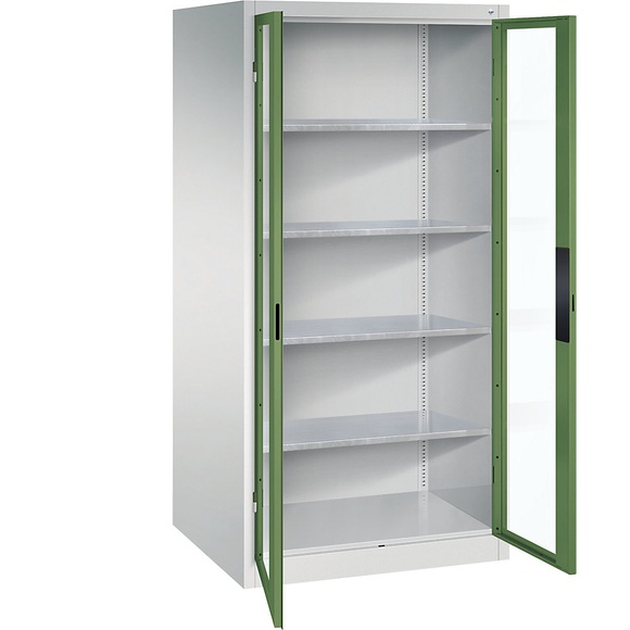 Sichtfenster-Flügeltürschrank