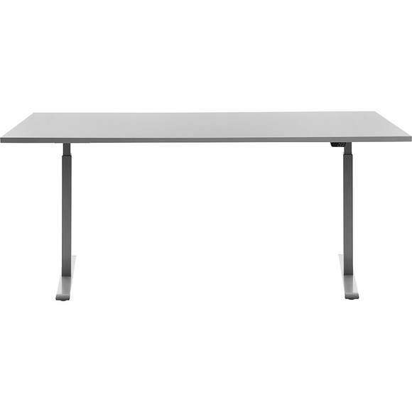Topstar Schreibtisch, elektrisch höhenverstellbar BxT 1800 x 800 mm Platte lichtgrau, Gestell grau