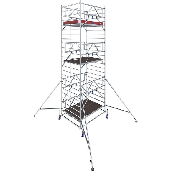 Krause 781055 FahrGerüst Aluminium Rollgerüst fahrbar Arbeitshöhe (max.): 7.40 m Silber 282.5 kg