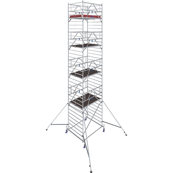 Krause 781086 FahrGerüst Aluminium Rollgerüst fahrbar Arbeitshöhe (max.): 10.40 m Silber 358 kg