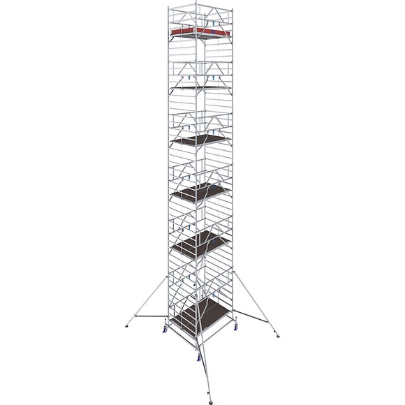 Krause 782113 FahrGerüst Aluminium Rollgerüst fahrbar Arbeitshöhe (max.): 13.40 m Silber 527 kg