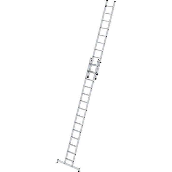 MUNK Stufen-Schiebeleiter, 2-teilig mit nivello®-Traverse 24 Stufen