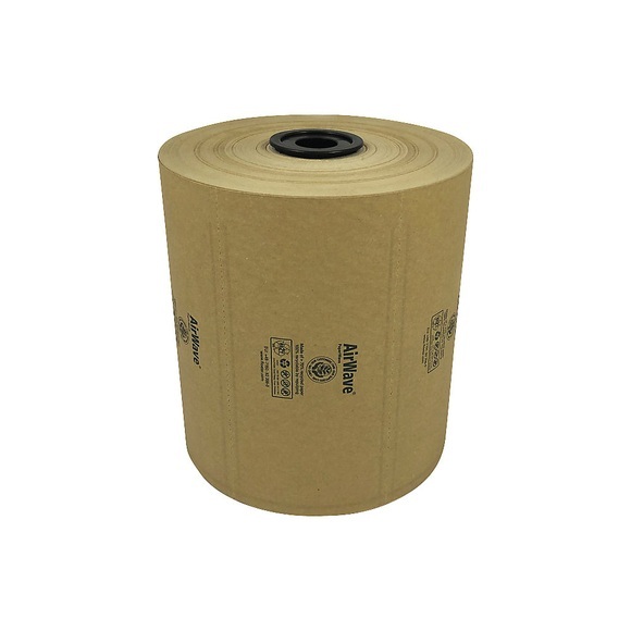Luftkissenfolie AirWave® Papier terra, braun, Länge 300 m, BxH 210 x 100 mm